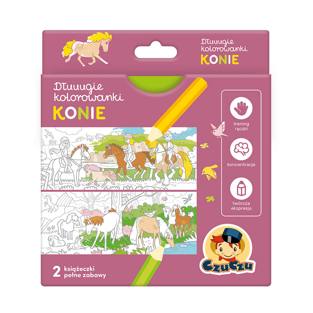 Dłuuugie kolorowanki <br> Konie