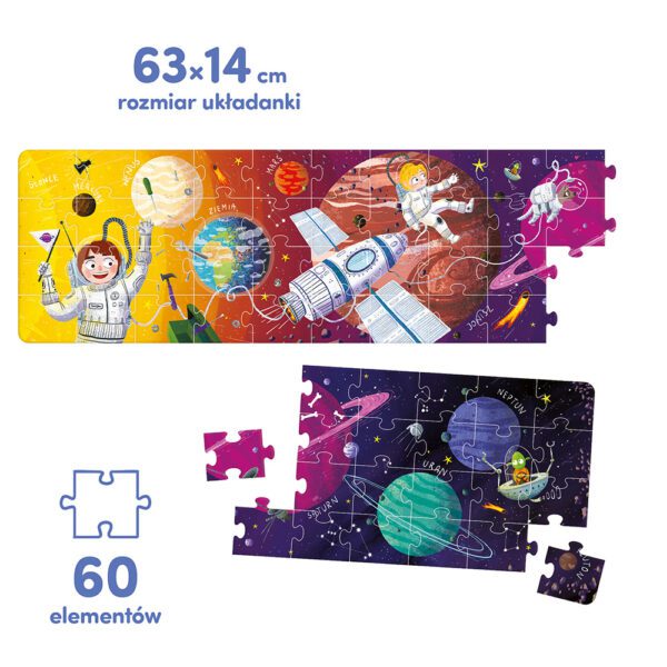 Puzzle panoramiczne Kosmos 60 elementów