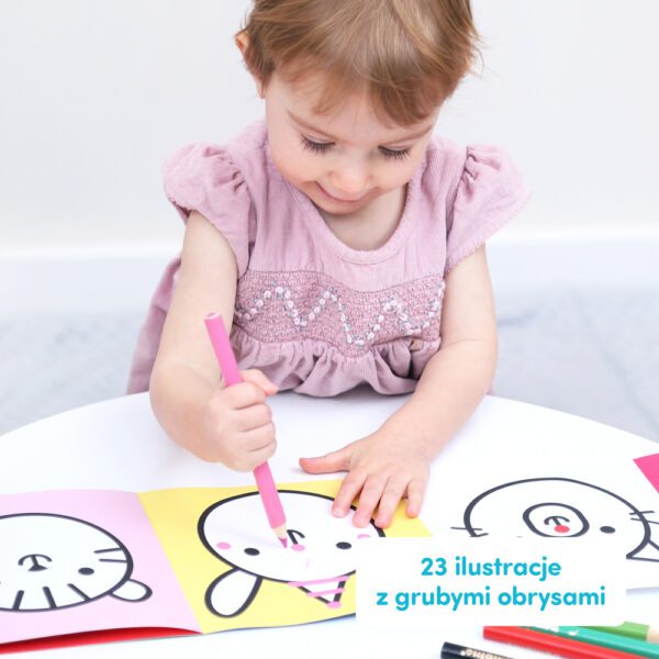 Pierwsze kolorowanki z grubymi konturami