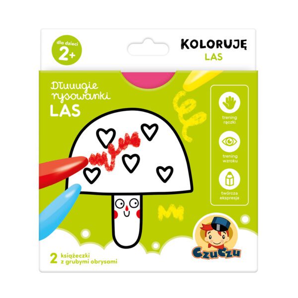 CzuCzu Dłuuugie rysowanki Las koloruję 2+