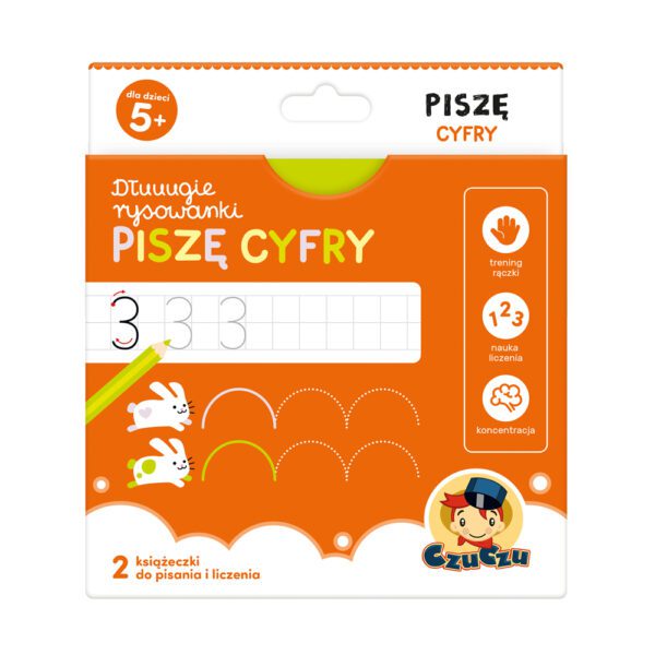 CzuCzu Dłuuugie rysowanki Piszę CYFRY 5+