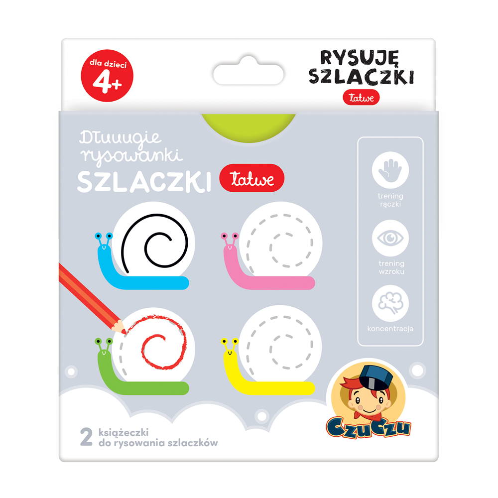 CzuCzu Dłuuugie rysowanki Szlaczki łatwe dla dzieci 4+