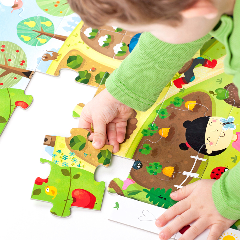 puzzle dla przedszkolaka ogród