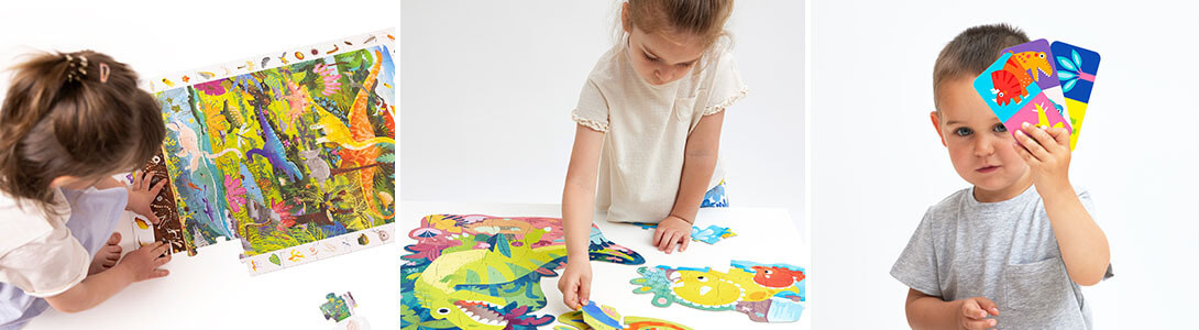 Dinozaury artykul puzzle i gry z dinozaurami