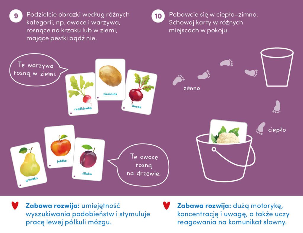 karty obrazkowe owoce i warzywa jak się bawić