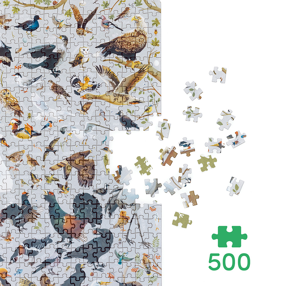 puzzle 500 elementów ptaki przyroda podróże