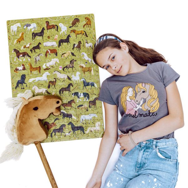 Puzzlove konie puzzle dla dzieci 7+ 200 elementów dla wielbicieli koni