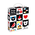 Duze karty kontrastowe dla dzieci 0+ 3m+ miniatura