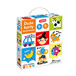 duze karty kontrastowe dla dzieci 6m+ 9m+ miniatura