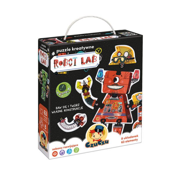 box przod Puzzle Robot lab dla dzieci 3+