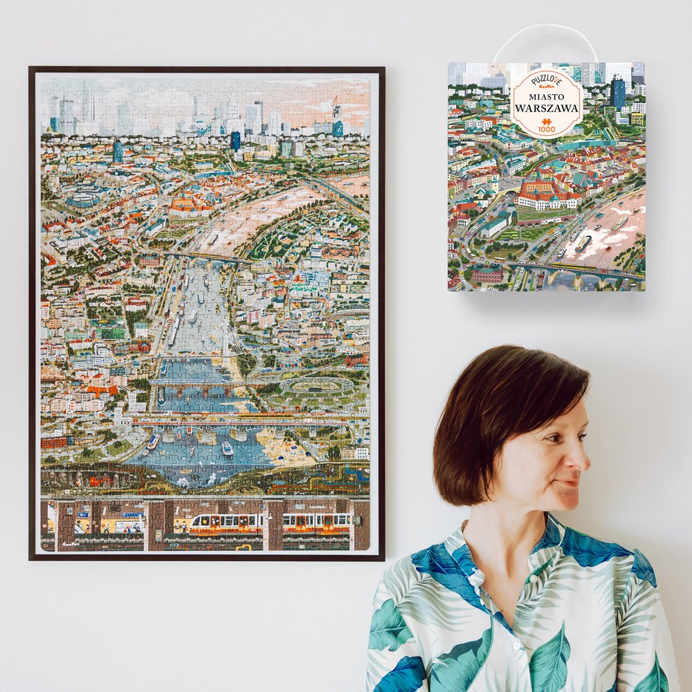 Puzzlove miasto Warszawa 1000 el puzzle i dekoracja pokoju