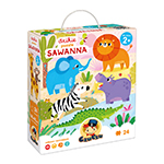 miniatura Dzikie puzzle Sawanna dla dzieci 2+