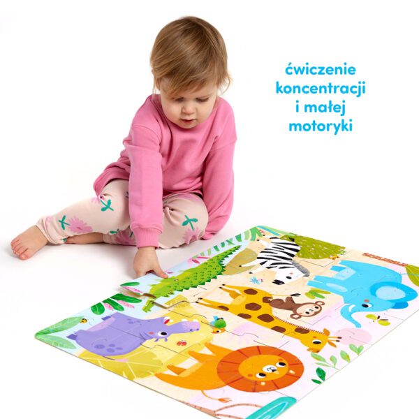 Dzikie puzzle Sawanna ukladanka podlogowa