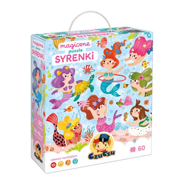 box przod Magiczne puzzle Syrenki dla dzieci 4+