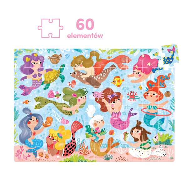 puzzle podlogowe Syrenki 60 elementow