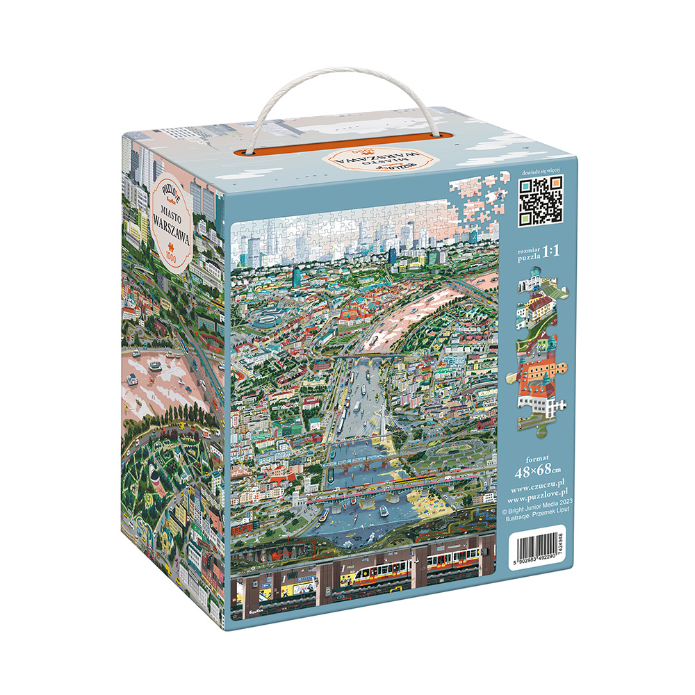 box tyl Puzzlove miasto Warszawa 1000 elementow