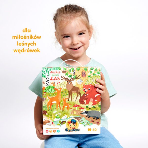 Dzikie puzzle Las super prezent dla trzylatka prezent dla malego przyrodnika