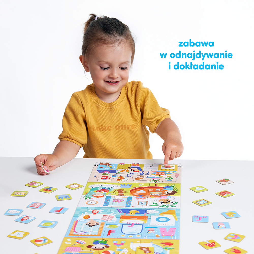 zestaw edukacyjny puzzle z dokladanymi tabliczkami dla dzieci 2+