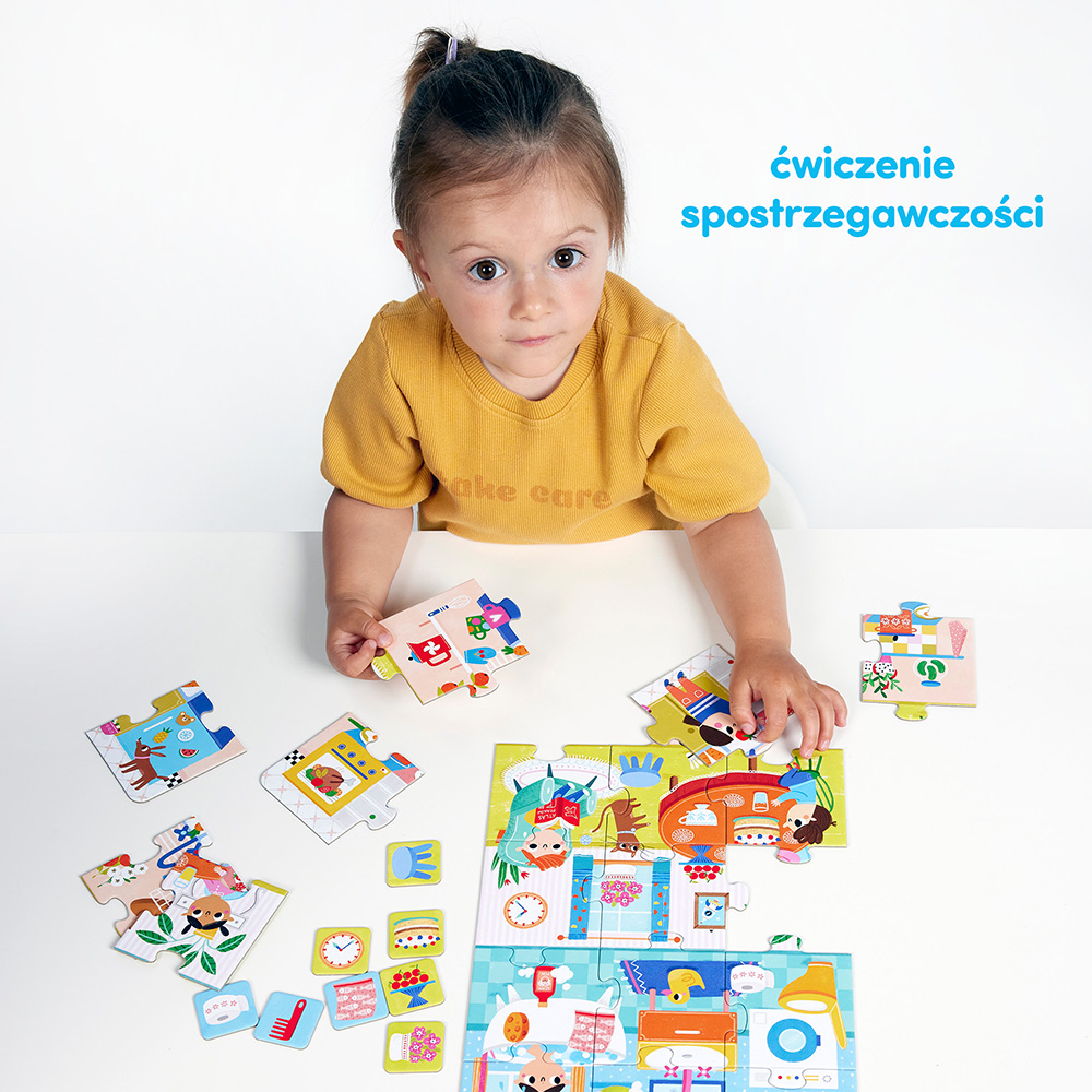 puzzle Co robimy w domu ukladanka duze elementy dla dzieci 2+
