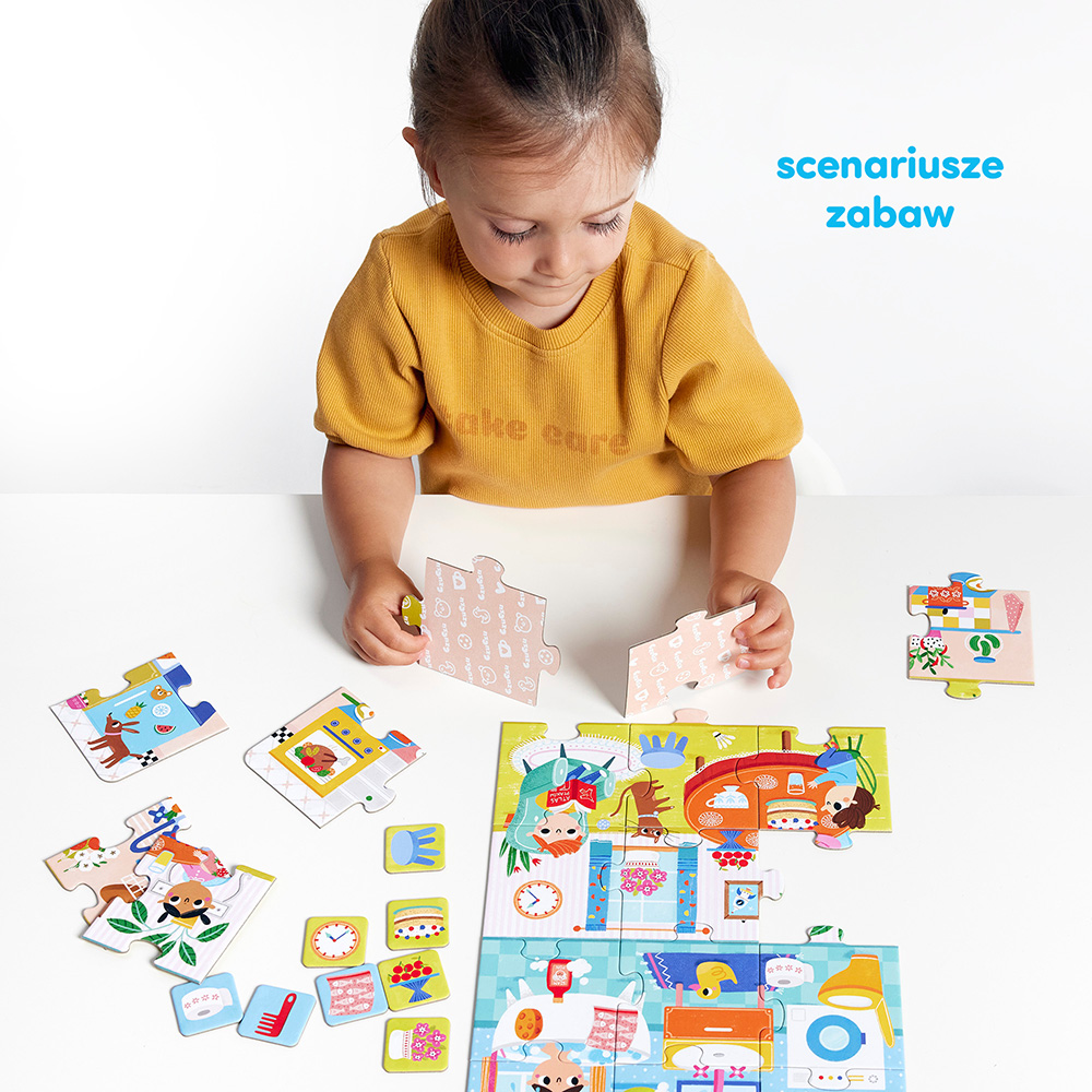 puzzle edukacyjne dla dwulatka Co robimy w domu