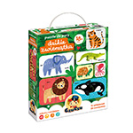 miniaturka puzzle do pary Dzikie zwierzeta dla dzieci 18m+
