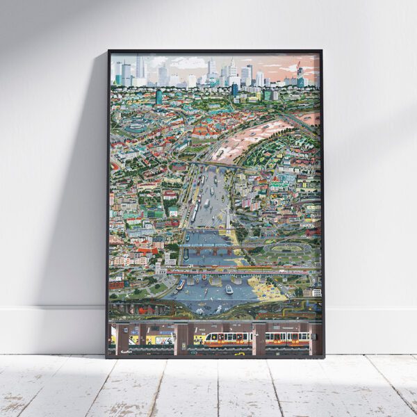 puzzle Puzzlove miasto Warszawa 500 elementow jako dekoracja