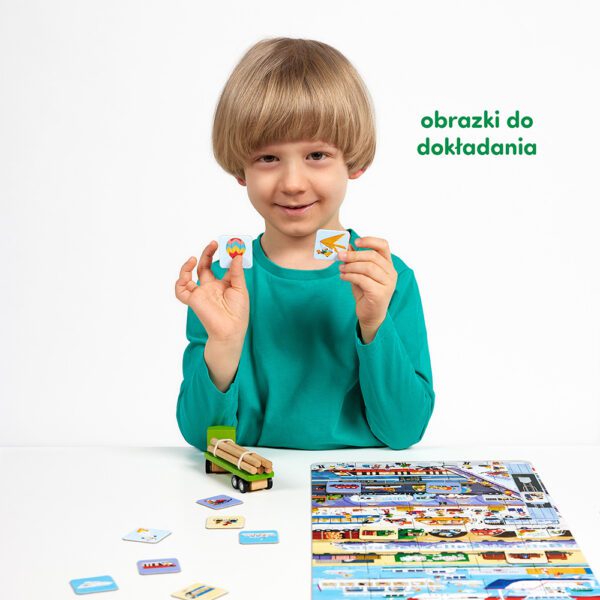 puzzle Transport z autami samochodami dla dzieci 4+