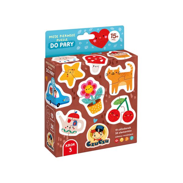 Moje pierwsze puzzle Do pary dla dzieci box przod