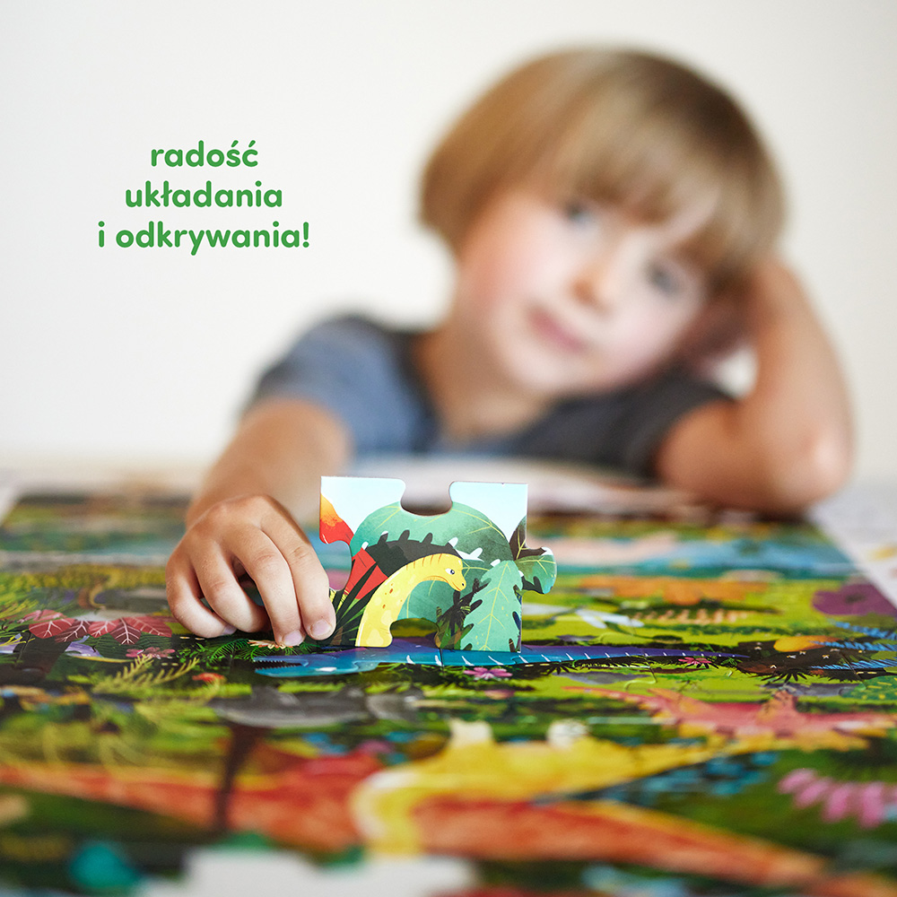 Puzzle Dinozaury dla dzieci 4+ duze i trwale elementy