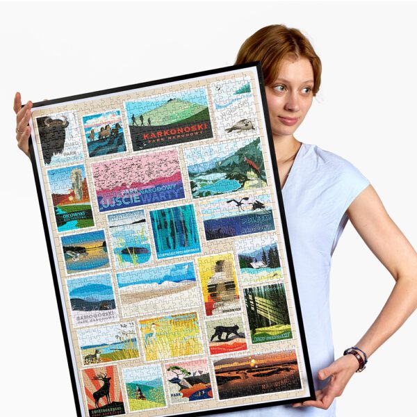 Puzzle 1000 elementow - Parki narodowe - dla pasjonatow gor i wedrowek