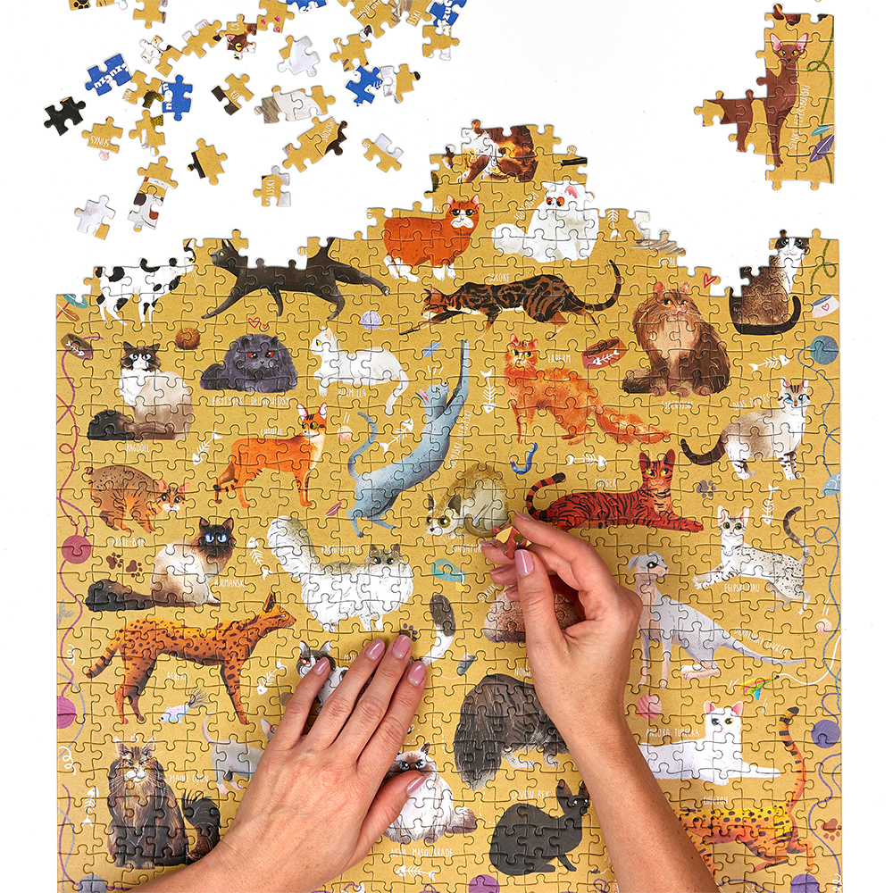 Puzzlove Koty - ukladanka podlogowa 1000 elementow