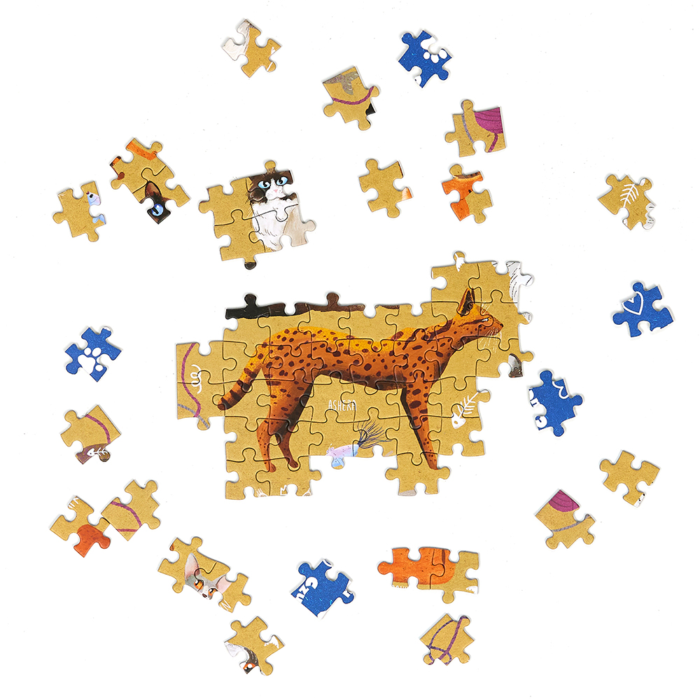Puzzlove Koty ilustracja