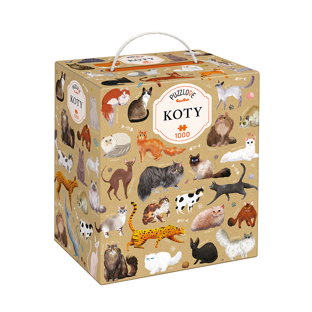 Puzzlove Koty 1000 elementow box przod