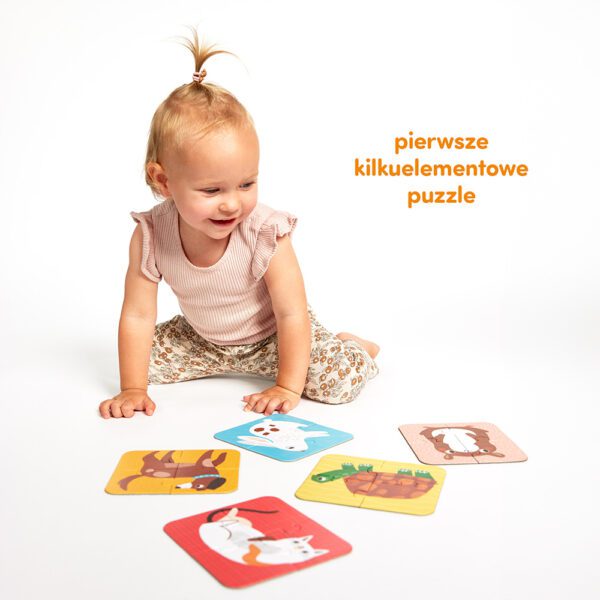 Nasi przyjaciele puzzle na cztery - pierwsze puzzle dla dwulatka