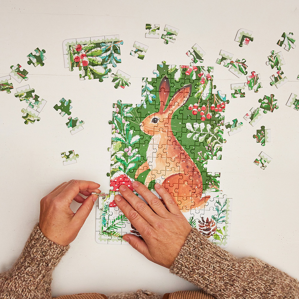 puzzle na prezent dla doroslych z motywem zimowym swiatecznym