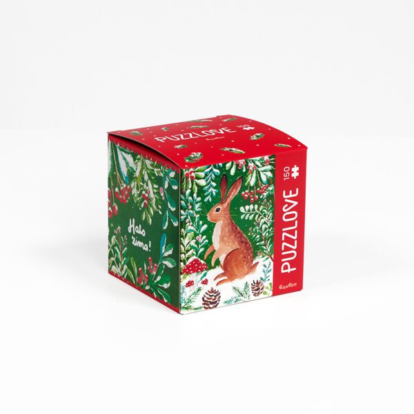 Puzzlove puzzle box Zima Cisza Zajac front