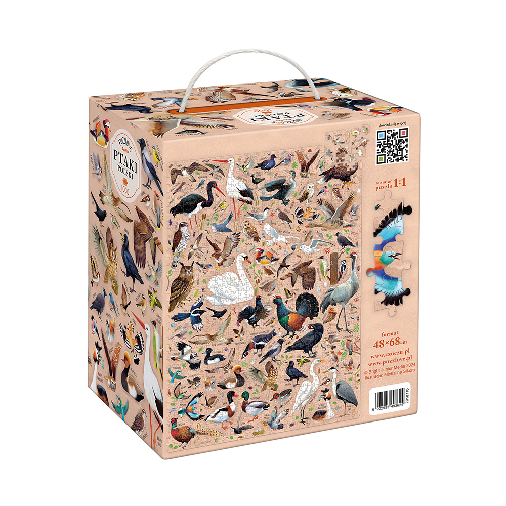 Puzzlove Ptaki Polski 1000 elementow box tyl