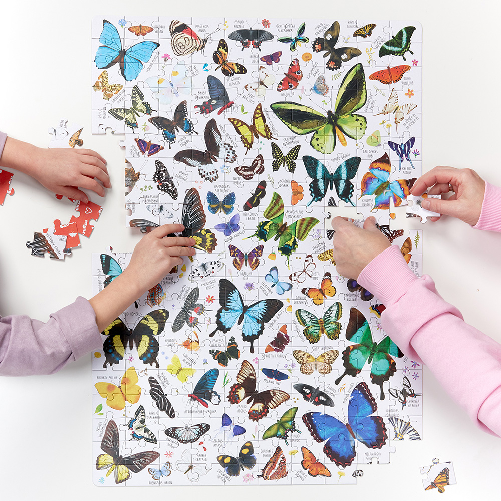 Puzzle rodzinne Motyle 200 elementow dla dzieci i doroslych