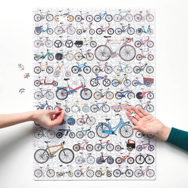 ilustracja puzzle z rowerami Puzzlove Rowery 1000 elementow