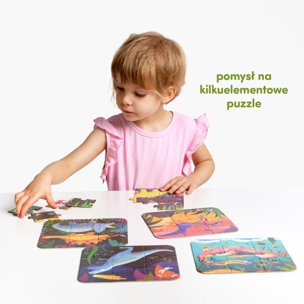 Puzzle dinozaury 9 elementów 3+