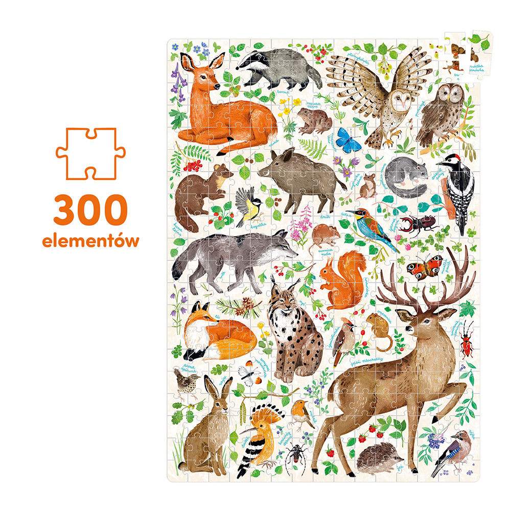 ilustracja Dzika przyroda dla dzieci 7+ 300 elementow