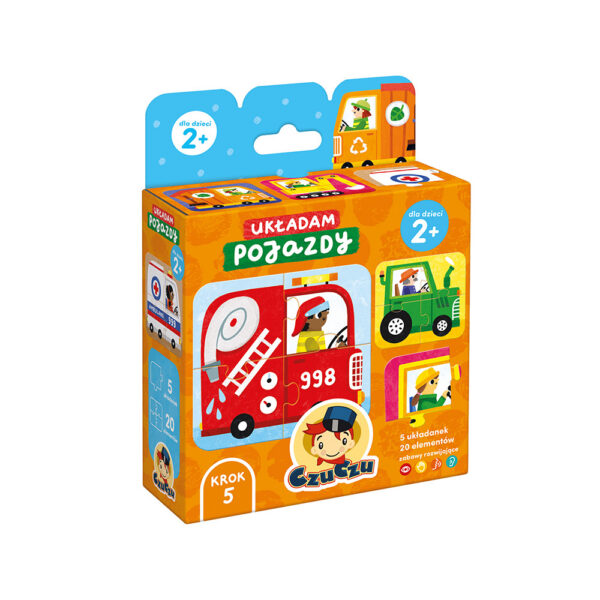 puzzle układam pojazdy