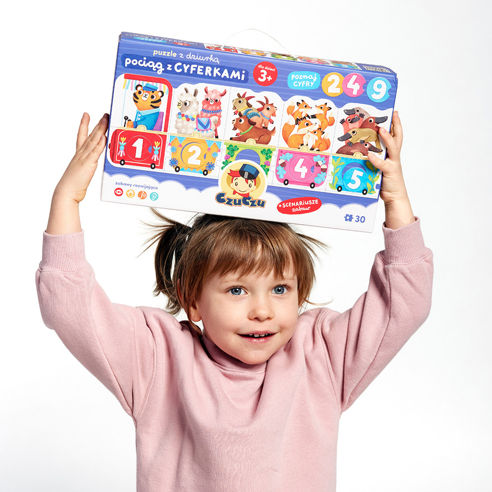 Puzzle z dziurką </br>Pociąg z cyferkami - obrazek 2