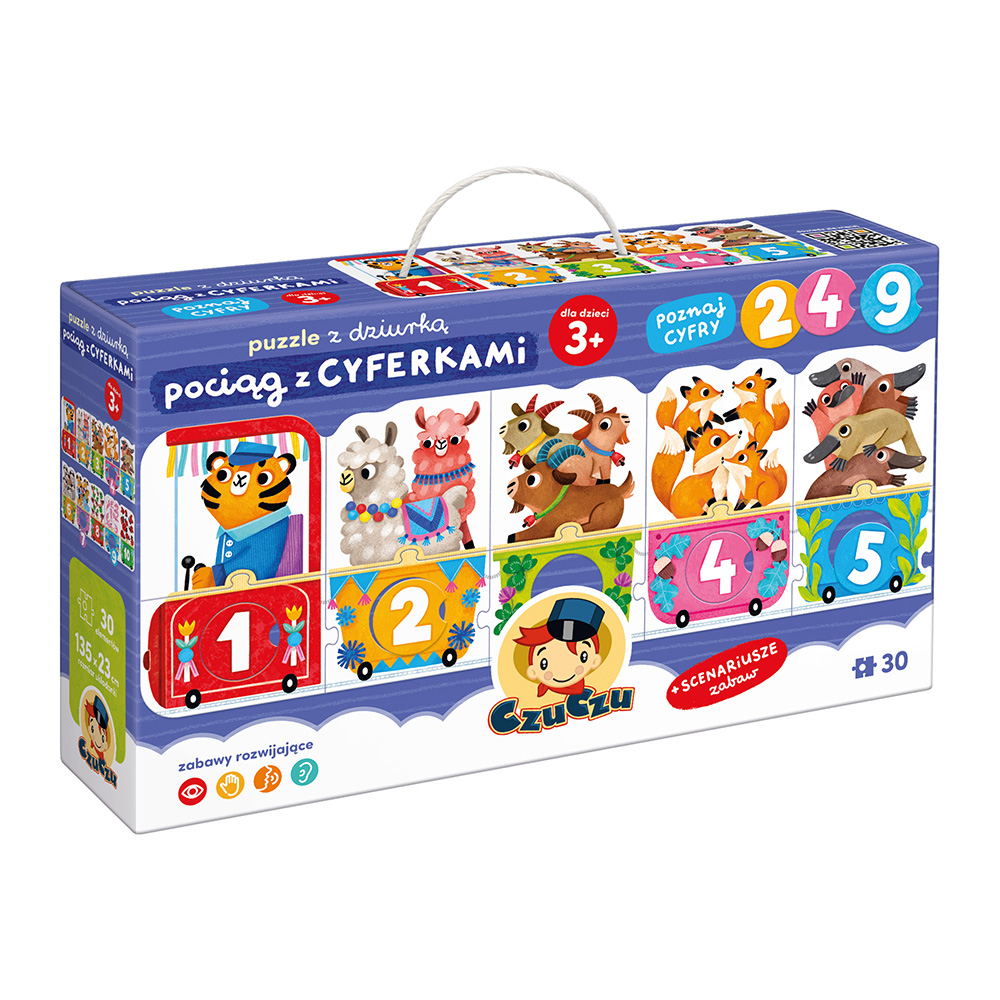 Puzzle z dziurką </br>Pociąg z cyferkami - obrazek 6