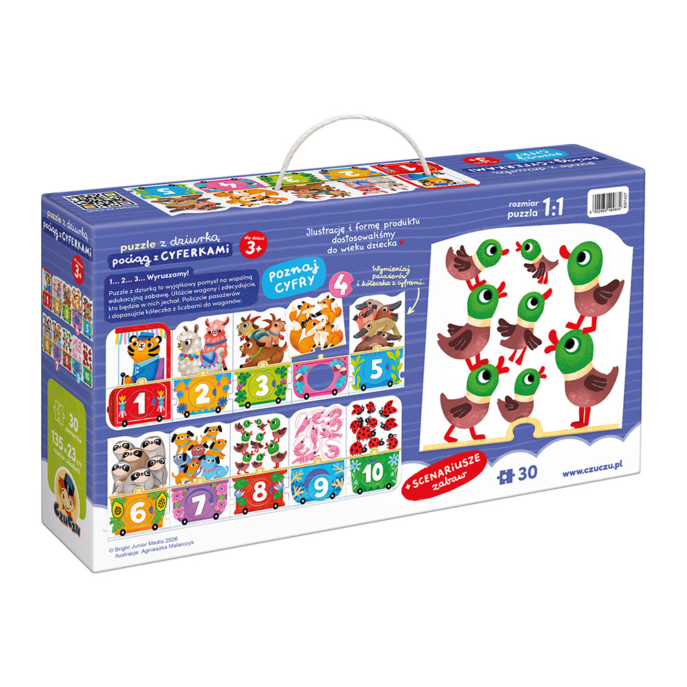 Puzzle z dziurką </br>Pociąg z cyferkami - obrazek 7