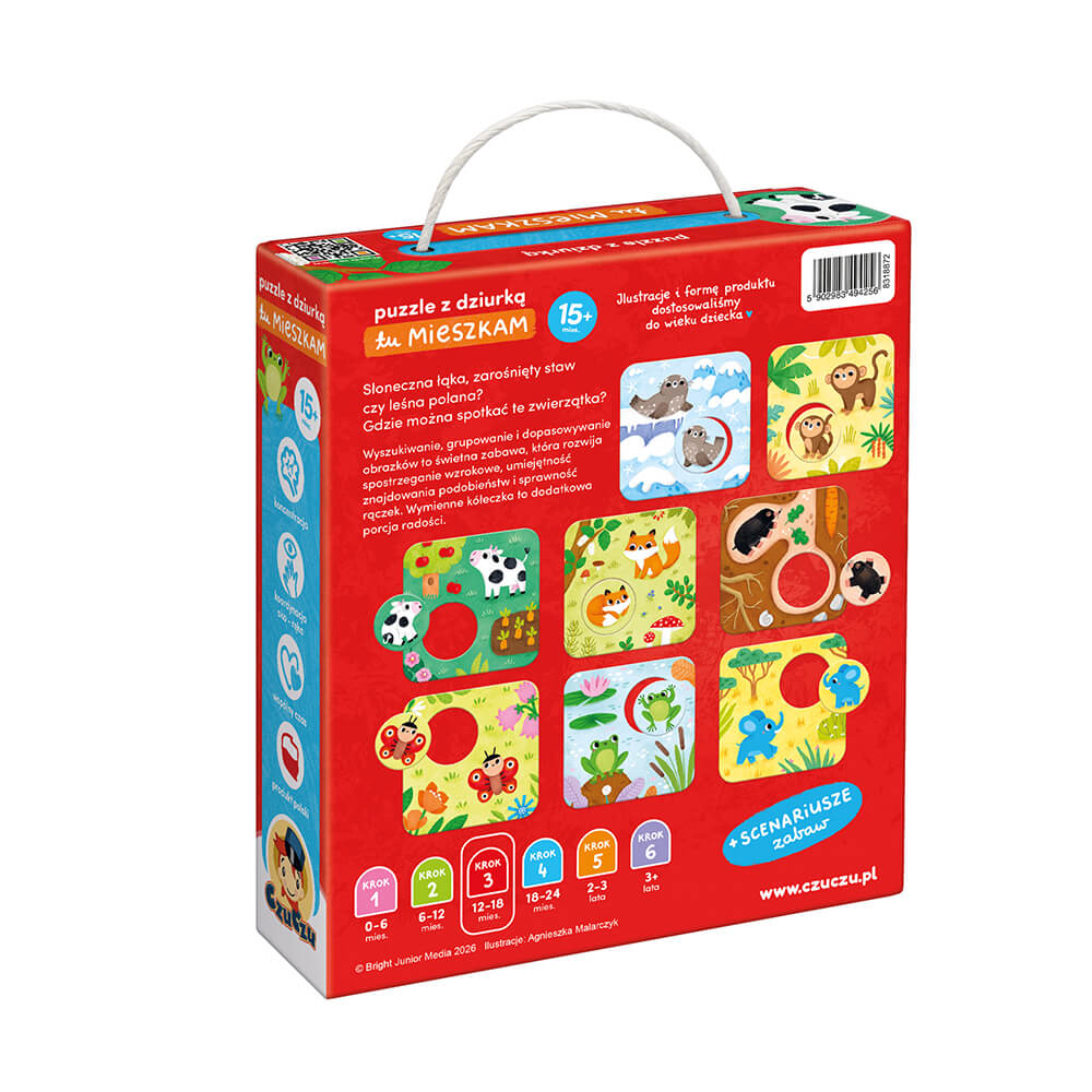 Puzzle z dziurka Tu mieszkam box tyl