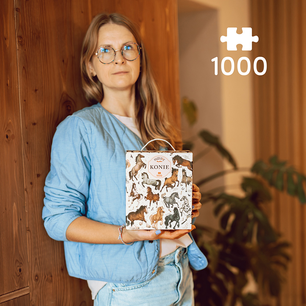 Puzzlove Konie 1000 elementow prezentowe opakowanie