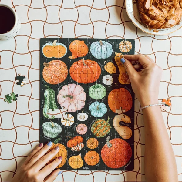 Puzzlove Dynie 150 elementow ilustracja puzzle z dyniami