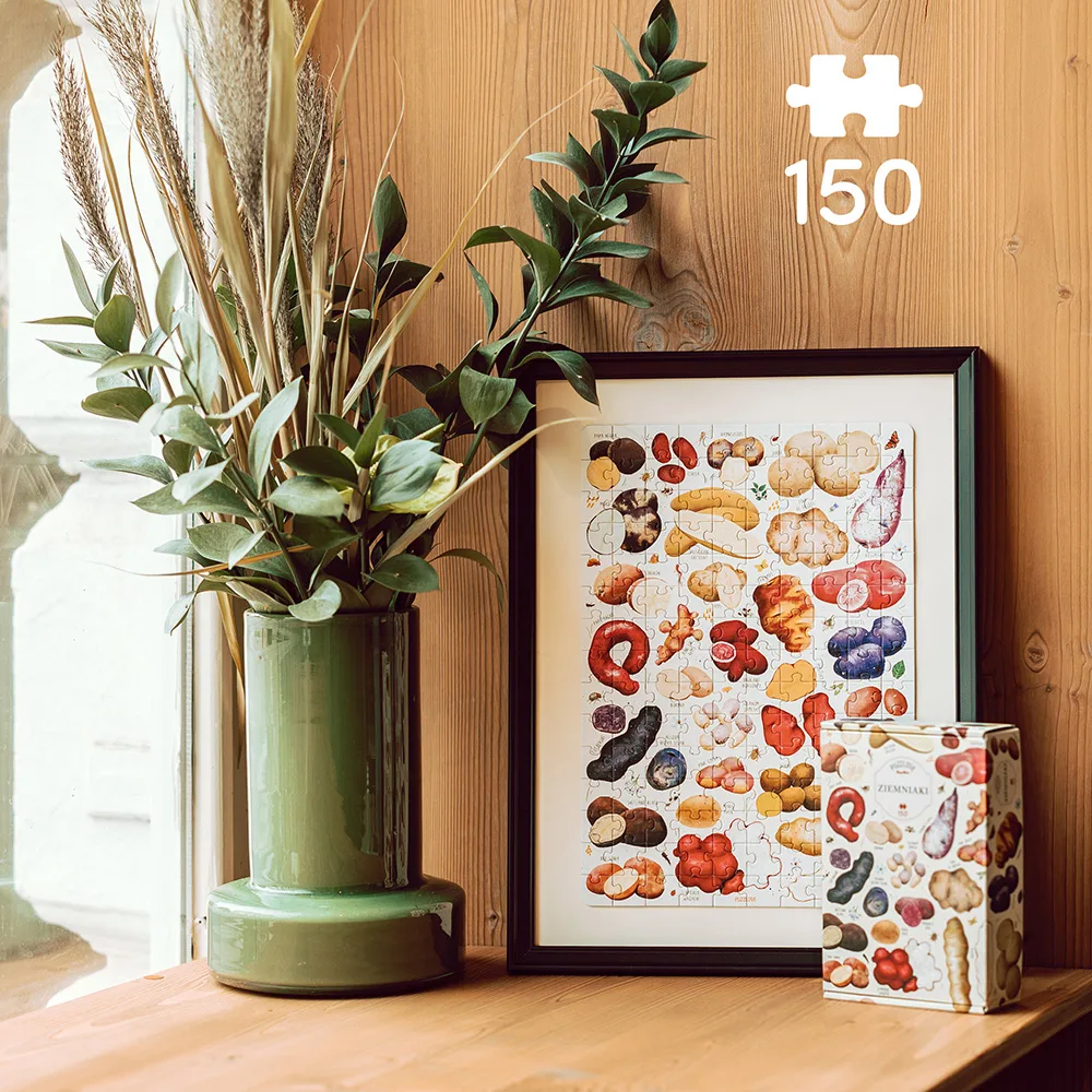 Puzzlove Ziemniaki 150 el puzzle jako dekoracja w ramie