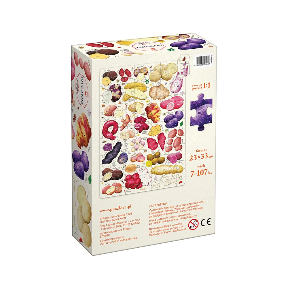 Puzzlove Ziemniaki 150 elementow box tyl